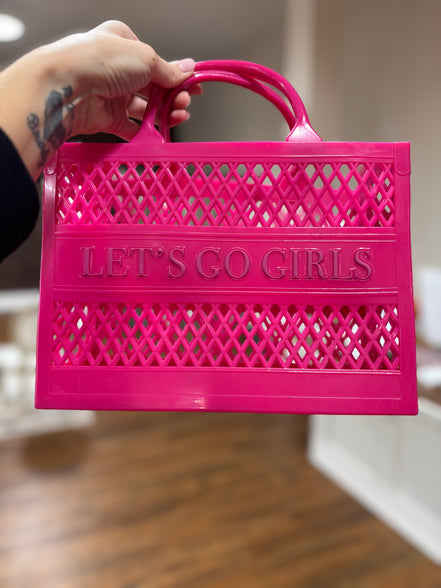 Let’s go girls rubber tote