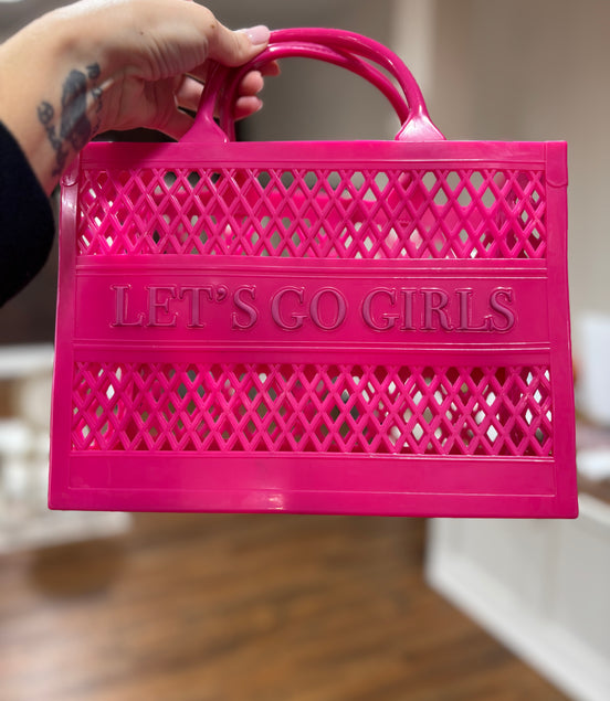 Let’s go girls rubber tote