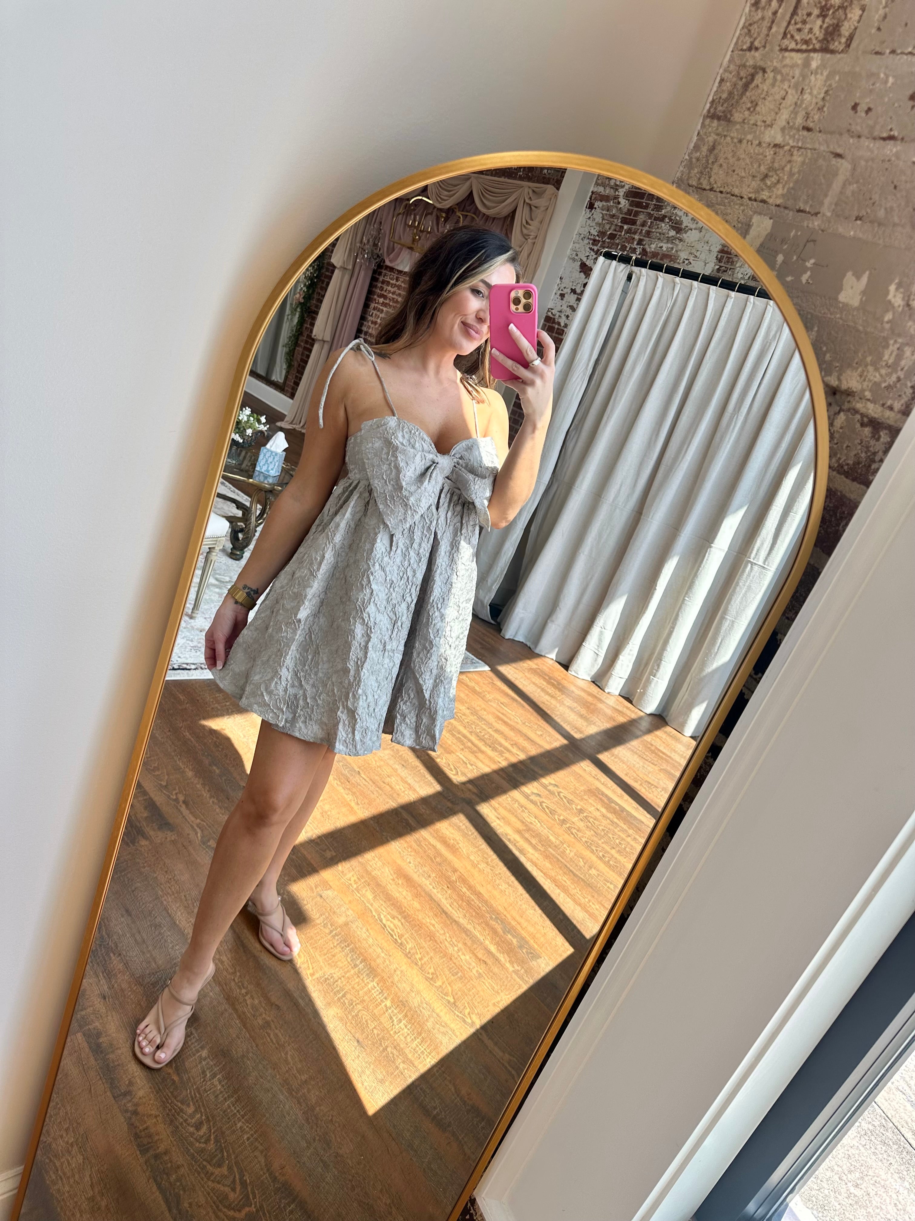 Textured Bow Dress