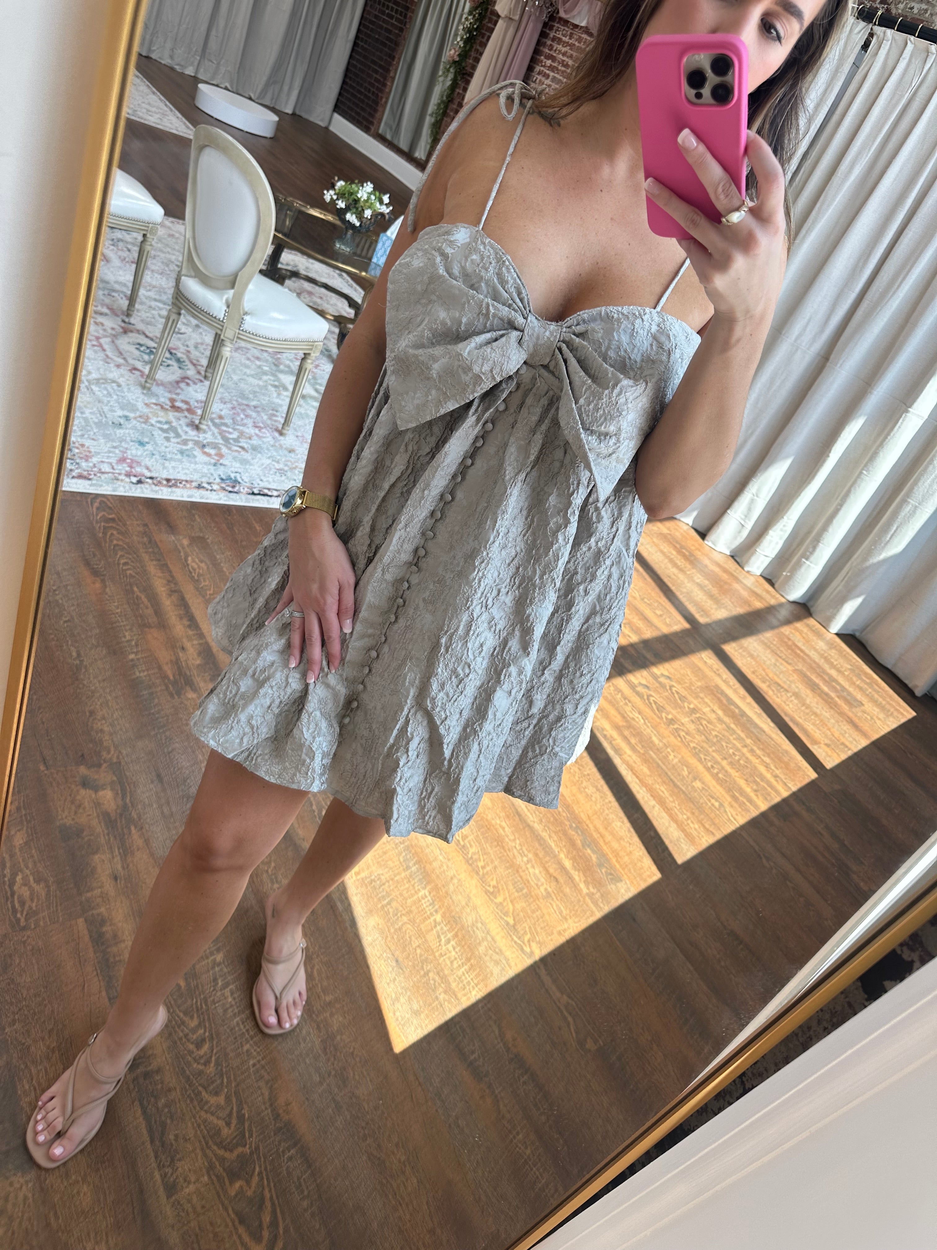 Textured Bow Dress