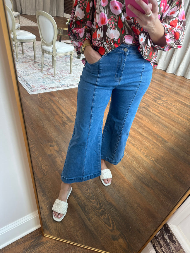 Flared Denim Jeans