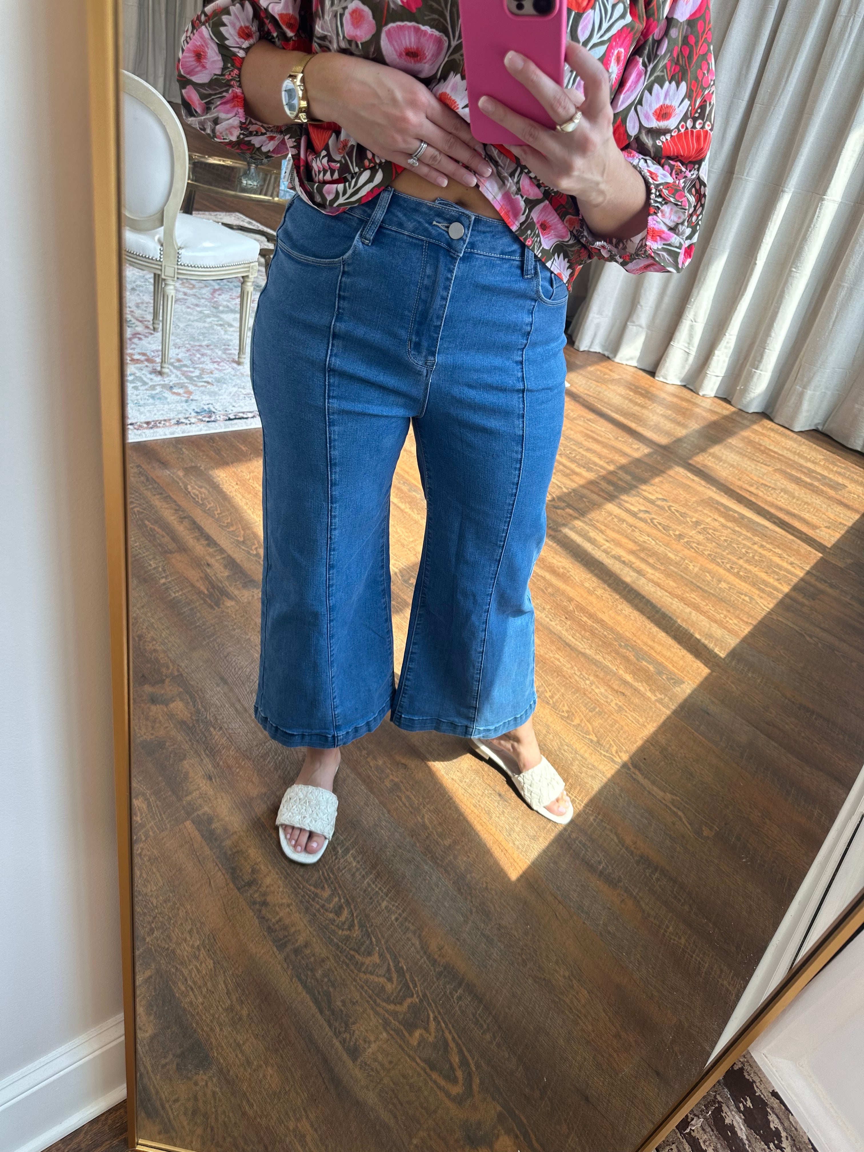 Flared Denim Jeans